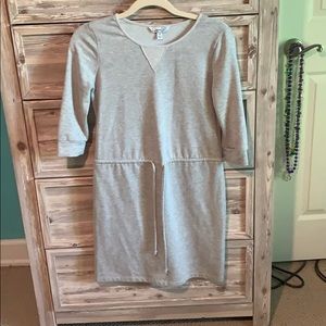 Gray sweatshirt dress